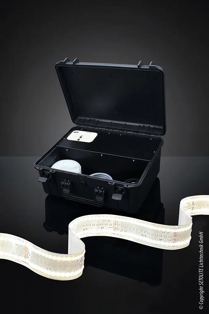 Compleet RESCUE-koffer met LED-strip, batterij en folietoetsenbord