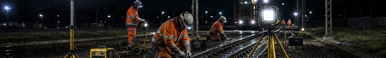 Night work in the track area